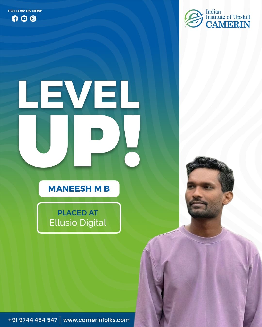 Maneesh M B - Successful Job Placement
